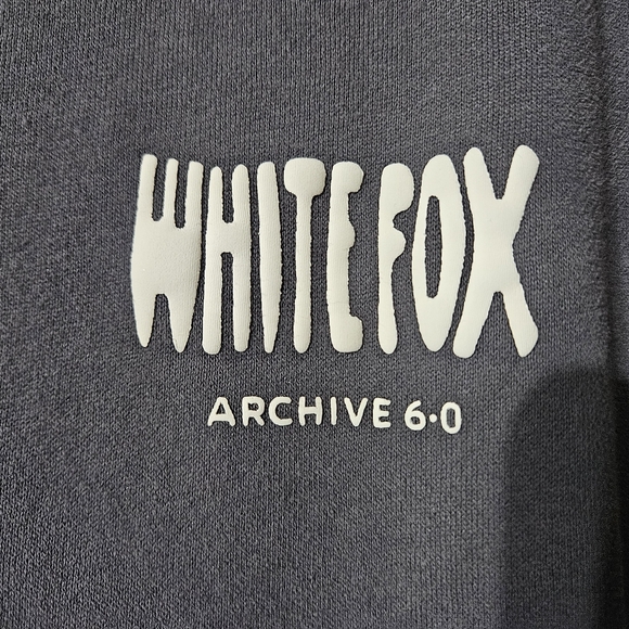 White Fox Archive 6-0 Gray Hoodie Small Medium - Picture 4 of 7